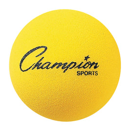 Champion Sports 4in Foam Balls, Yellow, Pack Of 18