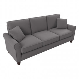 Bush Furniture Hudson 85inW Sofa, French Gray Herringbone, Standard Delivery