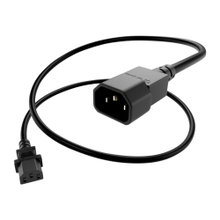 Load image into Gallery viewer, Unirise Power cable - IEC 60320 C13 to IEC 60320 C14 - AC 250 V - 1 ft - black