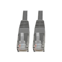 Tripp Lite Cat6 Cat5e Gigabit Molded Patch Cable RJ45 M/M 550MHz Gray 10ft - 128 MB/s - 10 ft - Gray