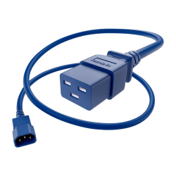 UNC Group - Power cable - IEC 60320 C14 to IEC 60320 C19 - 250 V - 15 A - 5 ft - blue