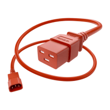 Load image into Gallery viewer, UNC Group - Power cable - IEC 60320 C14 to IEC 60320 C19 - 250 V - 15 A - 5 ft - red