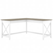Load image into Gallery viewer, Bush Business Furniture Key West 60inW L-Shaped Corner Desk, Shiplap Gray/Pure White, Standard Delivery