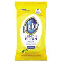 Load image into Gallery viewer, Lemon Scent Wet Wipes, Cloth, 7 x 10, White, 24/Pack, 12 Packs/Carton