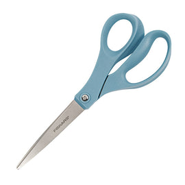 Fiskars Office Scissors, 8in, Pointed, Blue