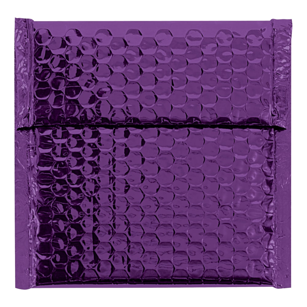 Office Depot Brand Glamour Bubble Mailers, 6-3/4inH x 7inW x 3/16inD, Purple, Case Of 72 Mailers