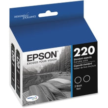 Load image into Gallery viewer, Epson R12X DuraBrite Ultra Black Ink Cartridges, Pack Of 2, T220