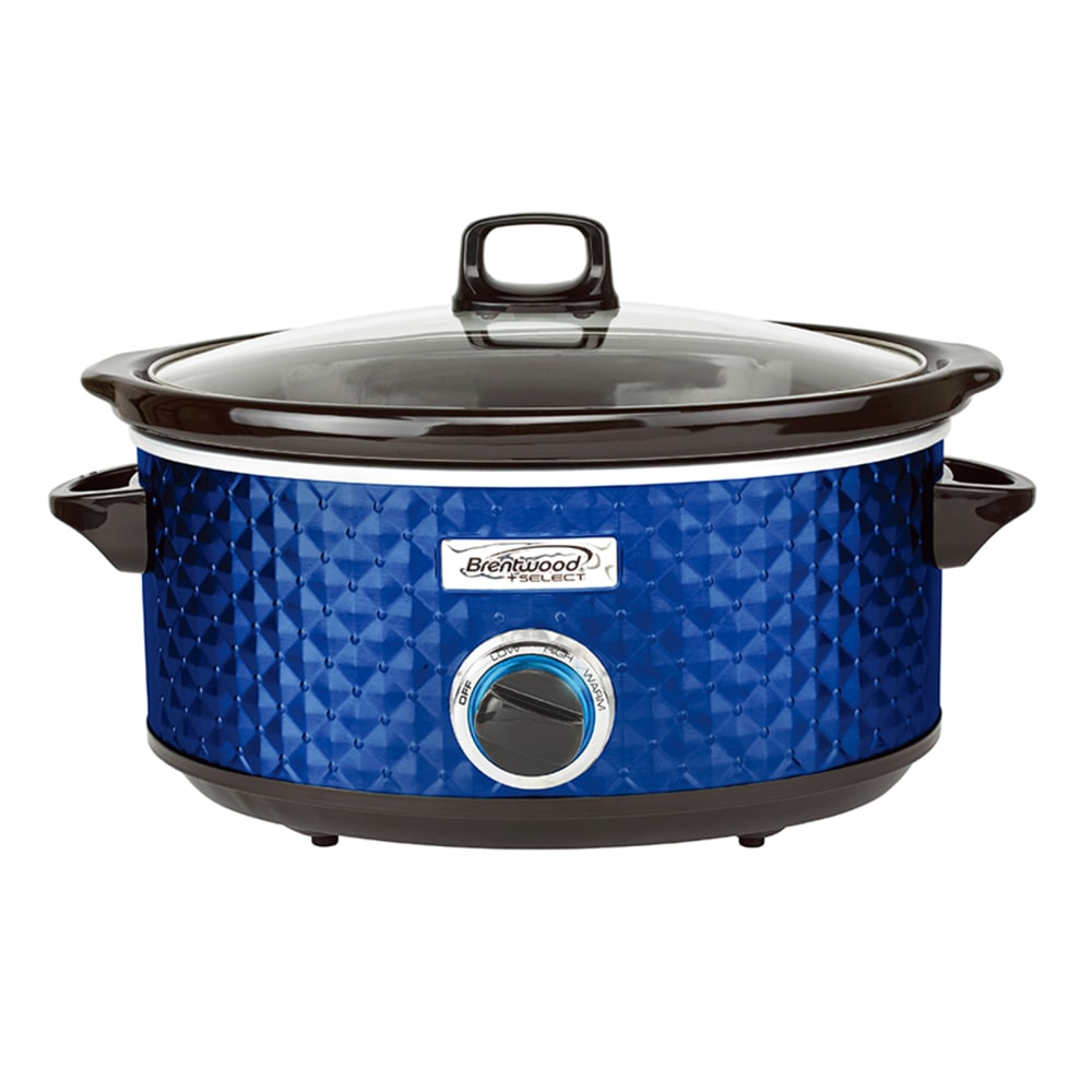 Brentwood Select 7-Quart Slow Cooker, Black/Navy