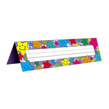 Teacher Created Resources Tented Name Plates, 7in x 11 1/2in, Happy Stars, Pre-K - Grade 8, 36 Plates Per Pack, Set Of 4 Packs