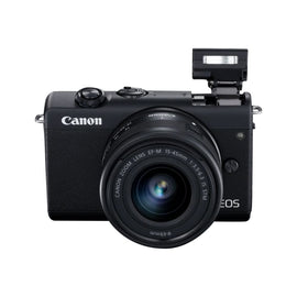 Canon EOS M200 - Content Creator Kit - digital camera - mirrorless - 24.1 MP - APS-C - 4K / 25 fps - 3x optical zoom EF-M 15-45mm IS STM lens - Wi-Fi, Bluetooth - black