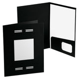 Oxford LaserView Executive Twin-Pocket Folders, 8 1/2in x 11in, 1/2in Capacity, Black0