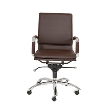 Load image into Gallery viewer, Eurostyle Gunar Pro Faux Leather Low-Back Commercial Office Chair, Chrome/Brown