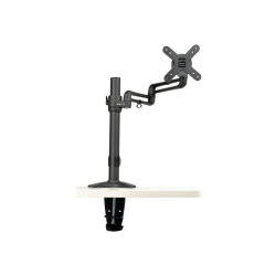 Tripp Lite Display LCD Flex Arm Desk Mount Monitor Stand Clamp 13in to 27in EA - Mounting kit (desk clamp mount, pole, bracket adapter, base plate) for LCD / plasma panel (full-motion) - steel - black - screen size: 13in-27in - desktop