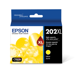 Epson 202XL Claria Yellow High-Yield Ink Cartridge, T202XL420-S