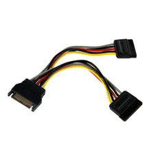 Load image into Gallery viewer, StarTech.com 6in SATA Power Y Splitter Cable Adapter - Add an extra SATA power outlet to your Power Supply - sata power splitter - 6in sata power cable - 6in sata power y cable -6in sata power adapter cable
