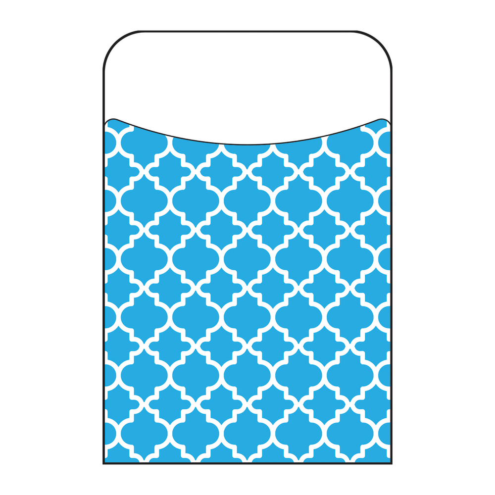 TREND Moroccan Terrific Pockets, 3in x 5in, Blue, Pack Of 250 Pockets