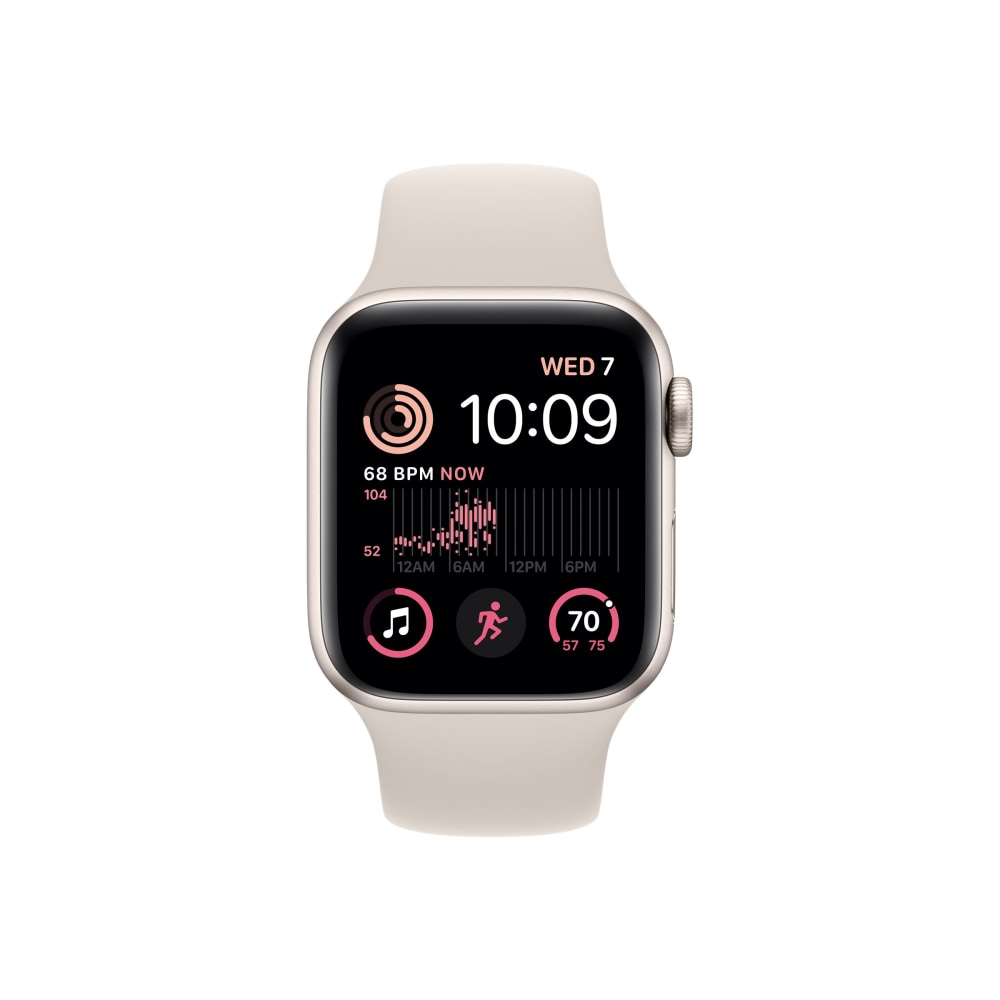Apple SE Smart Watch, 32 GB, 1.57in x 1.34in, Starlight