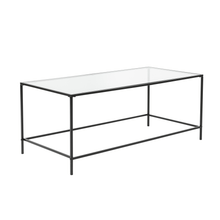 Load image into Gallery viewer, Eurostyle Arvi Coffee Table, 18-1/8inH x 43-1/3inW x 20-7/8inD, Black/Clear