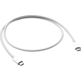 Apple Thunderbolt 3 (USB-C) Cable (0.8 m) - 2.62 ft Thunderbolt 3 Data Transfer Cable for Hard Drive, MacBook, iMac - First End: 1 x USB Type C - Male - Second End: 1 x USB Type C - Male - 40 Gbit/s - White