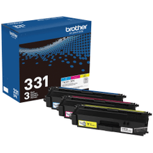 Load image into Gallery viewer, Brother TN331 Cyan; Magenta; Yellow Toner Cartridges, Pack Of 3, TN3313PK