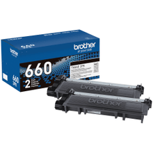 Load image into Gallery viewer, Brother Genuine Black High Yield Toner Cartridge Twin Pack, TN6602PK