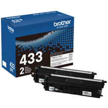 Load image into Gallery viewer, Brother TN-433 Black High Yield Toner Cartridges, Pack Of 2, TN-433BK
