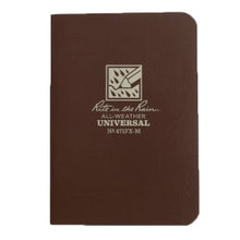 Load image into Gallery viewer, Rite in the Rain All-Weather Mini Stapled Notebooks, 3-1/4in x 4-5/8in, Brown, 3 Notebooks Per Pack, Set Of 6 Packs
