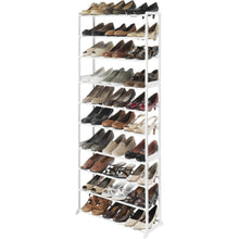 Load image into Gallery viewer, Whitmor 6780-3048-WHT Shoe Rack - 60 x Shoes - 54.8in Height x 22.5in Width x 9in Depth - Floor - Durable - White - Resin, Metal - 1