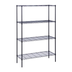 Honey-Can-Do Steel Adjustable Heavy-Duty Shelving Unit, 4-Tier, 72inH x 48inW x 18inD, Black