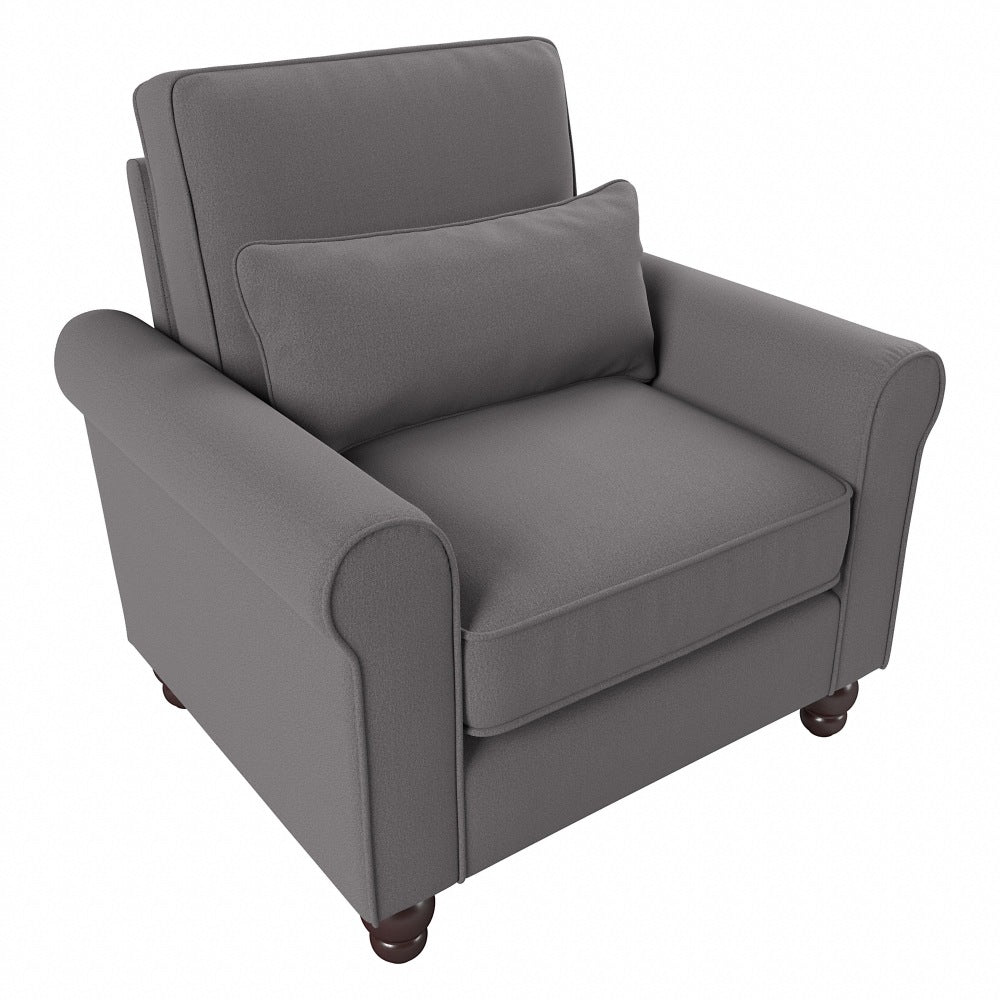 Bush Furniture Hudson Accent Chair With Arms, French Gray Herringbone Fabric, Standard Delivery