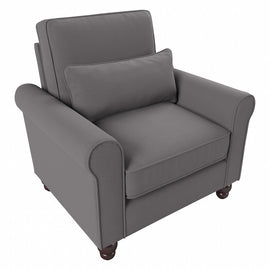 Bush Furniture Hudson Accent Chair With Arms, French Gray Herringbone Fabric, Standard Delivery