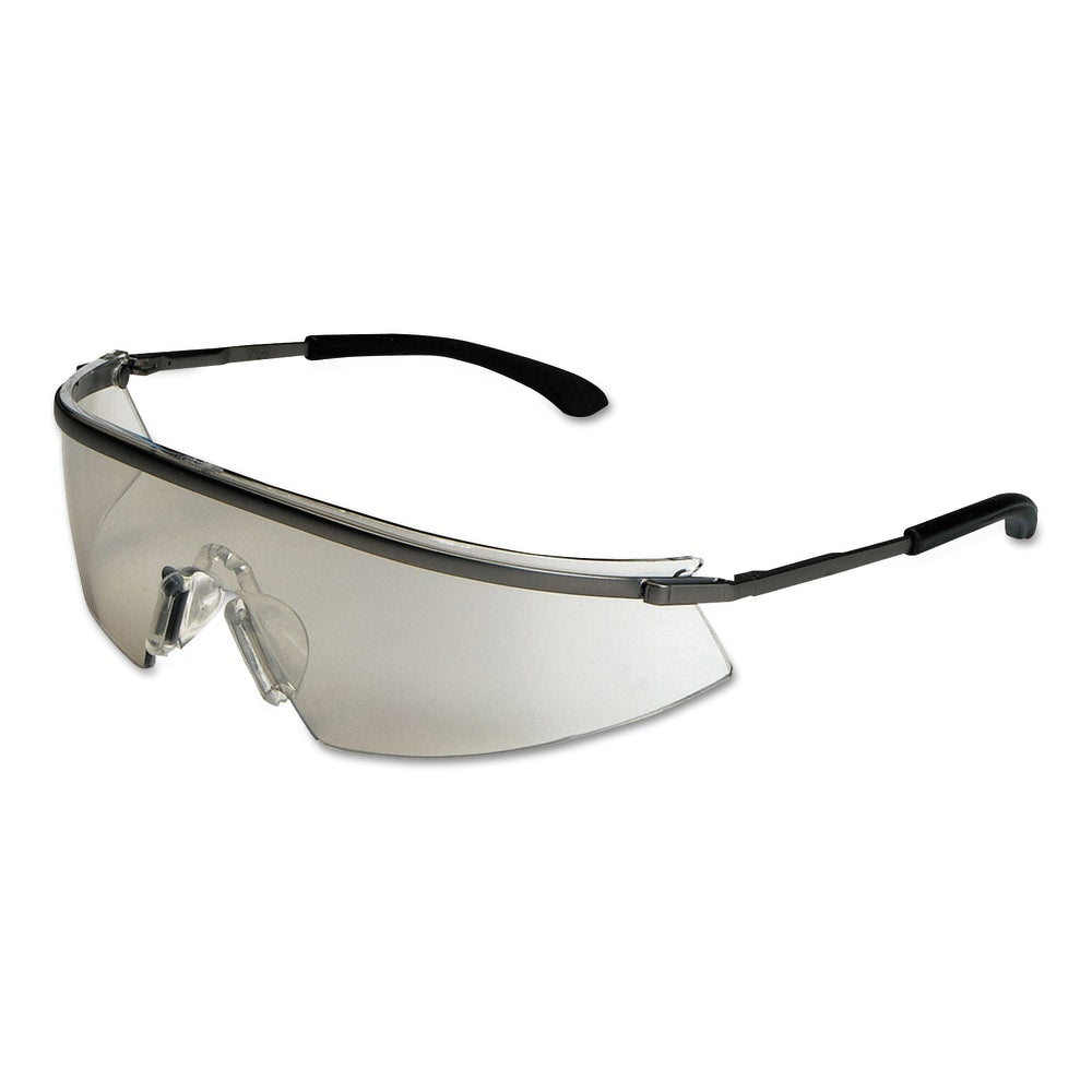 Triwear Metal Protective Eyewear, Clear Mirror Lens, Anti-Fog, Platinum Frame