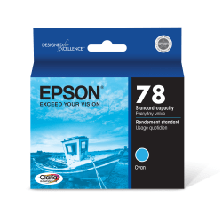 Epson 78 Claria Cyan Ink Cartridge, T078220