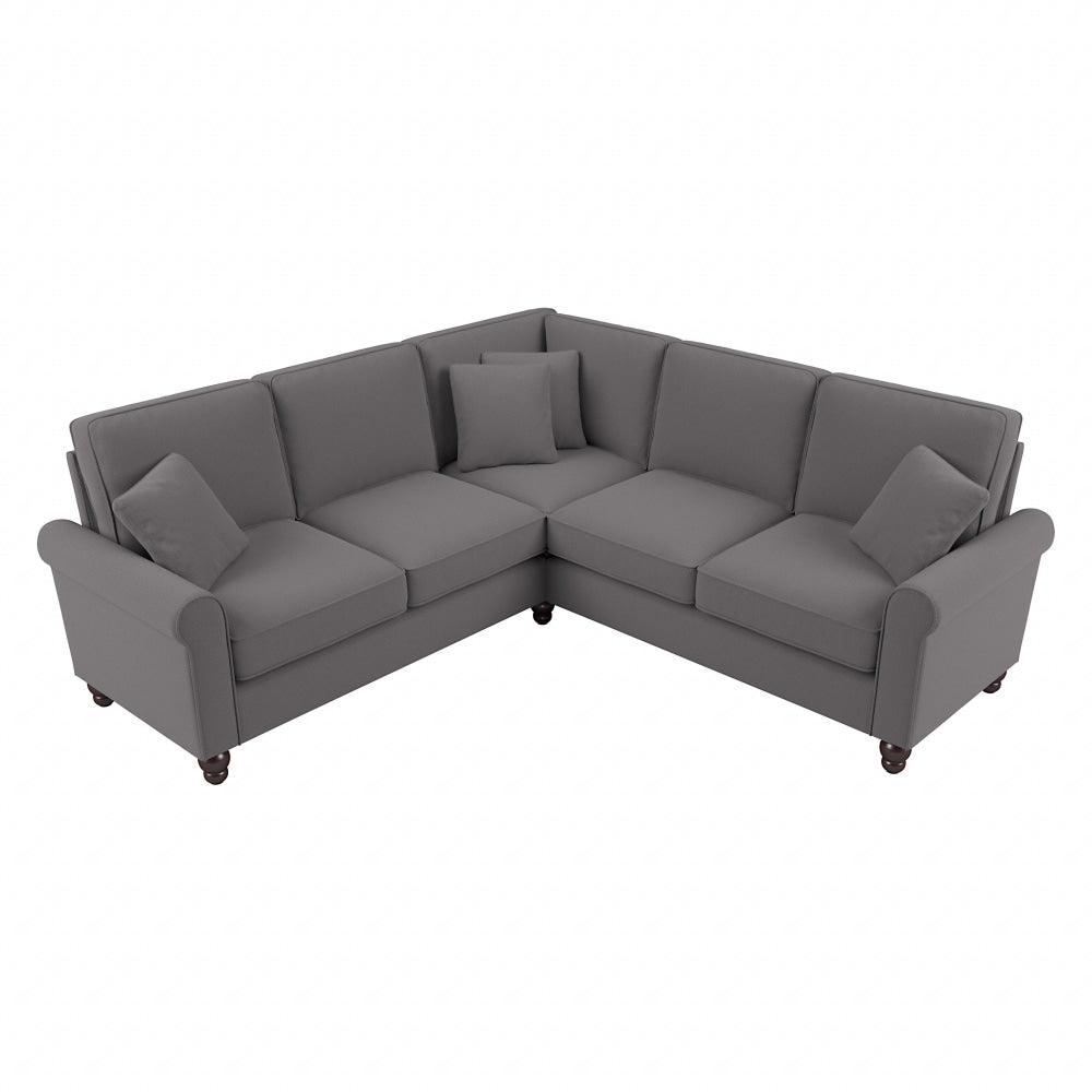 Bush Furniture Hudson 87inW L-Shaped Sectional Couch, French Gray Herringbone, Standard Delivery
