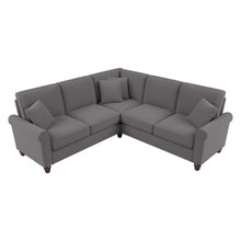 Load image into Gallery viewer, Bush Furniture Hudson 87inW L-Shaped Sectional Couch, French Gray Herringbone, Standard Delivery