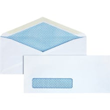 Load image into Gallery viewer, Business Source No. 10 Tinted Diagonal Seam Window Envelopes - Security - #10 - 9 1/2in Width x 4 1/8in Length - 24 lb - Gummed - Wove - 500 / Box - White