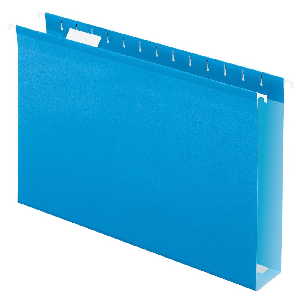 Oxford Extra-Capacity Box-Bottom Hanging Folders, Legal Size, Blue, Box Of 25