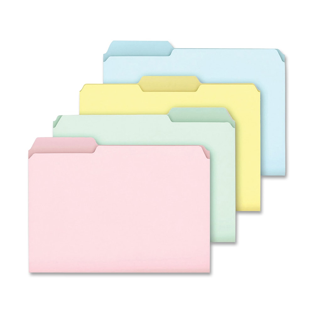 Ampad Pastel Color File Folders, Letter Size, Box Of 100