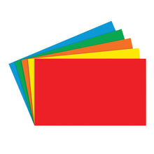 Load image into Gallery viewer, Top Notch Teacher Products Bright Blank Primary Index Cards, 3in x 5in, Assorted Colors, 100 Cards Per Pack, Case Of 10 Packs