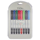 TUL Permanent Markers, Fine Point, Silver Barrel, Assorted Ink Colors, Pack Of 8 Markers