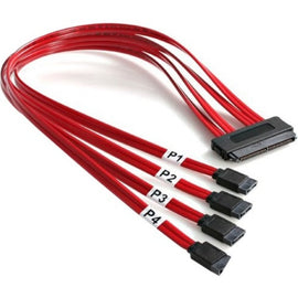 StarTech.com 50cm Serial Attached SCSI SAS Cable - SFF-8484 to 4x SATA - Connect a SATA/SAS Controller to 4 SATA drives - 50cm Serial Attached SCSI SAS Cable - SFF-8484 to 4x SATA