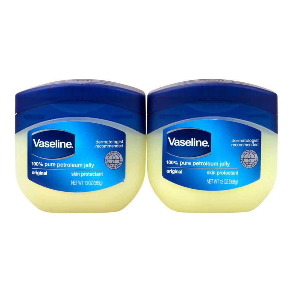Vaseline 100% Pure Petroleum Jelly, 13 Oz, Pack Of 2 Jars