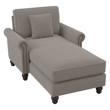 Load image into Gallery viewer, Bush Furniture Coventry Chaise Lounge With Arms, Beige Herringbone, Standard Delivery