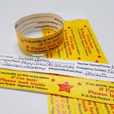 Kenson Parenting Solutions Field Trip Safety ID Bands, Gold, Pack Of 100 Bands