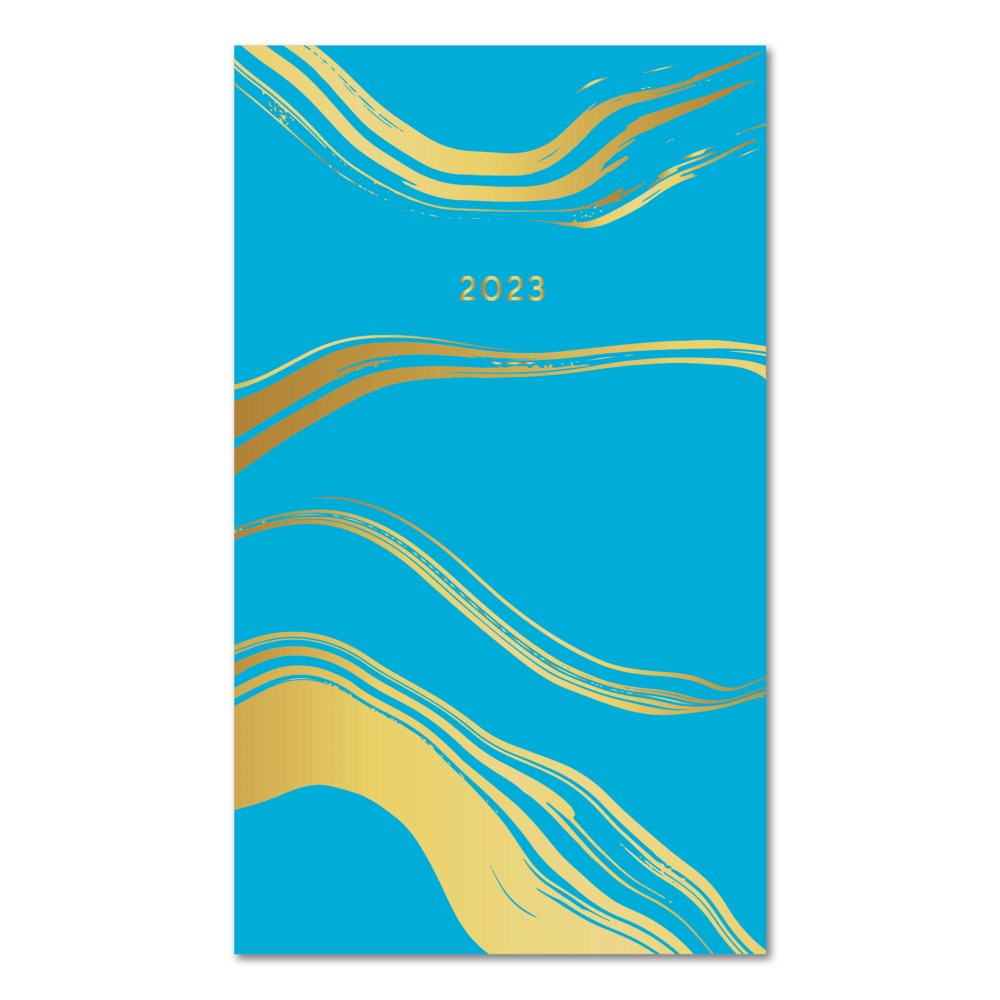 Office Depot Brand Monthly Planner, 3-1/2in x 6in, Marble, January To December 2023, NS35622M