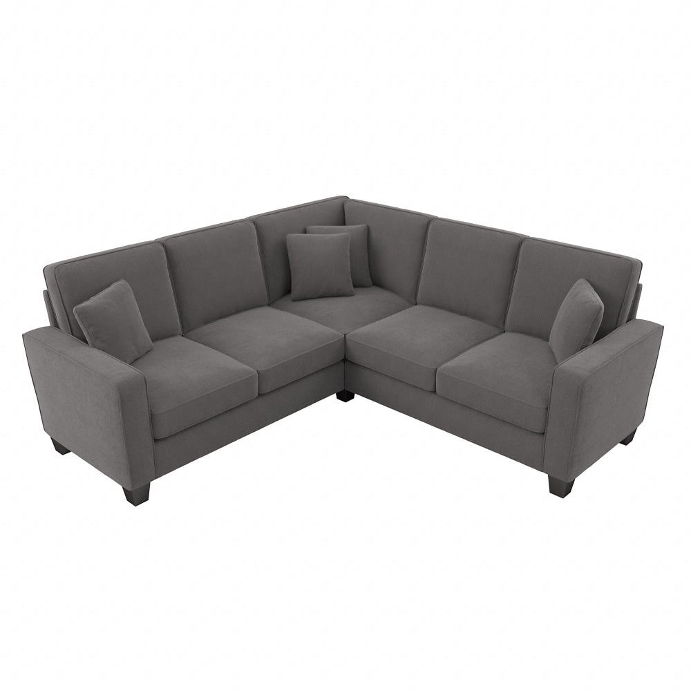 Bush Furniture Stockton 87inW L-Shaped Sectional Couch, French Gray Herringbone, Standard Delivery