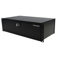 Load image into Gallery viewer, StarTech.com Steel Rack-Mount Locking Storage Drawer, 5 1/4inH x 19inW x 9 3/4inD, Black