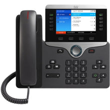 Load image into Gallery viewer, Cisco 8861 IP Phone - Corded/Cordless - Corded - Bluetooth - Wall Mountable, Desktop - Black - 5 x Total Line - VoIP - 5in - Enhanced User Connect License - 2 x Network (RJ-45) - PoE Ports
