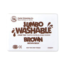 Load image into Gallery viewer, Ready 2 Learn Jumbo Washable Unscented Stamp Pads, 6 1/4in x 4in, Brown, Pack Of 2