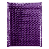Office Depot Brand Glamour Bubble Mailers, 11-1/2inH x 9inW x 3/16inD, Purple, Case Of 100 Mailers